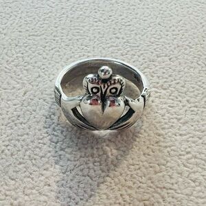 Sterling Silver Claddagh  Ring Size 6